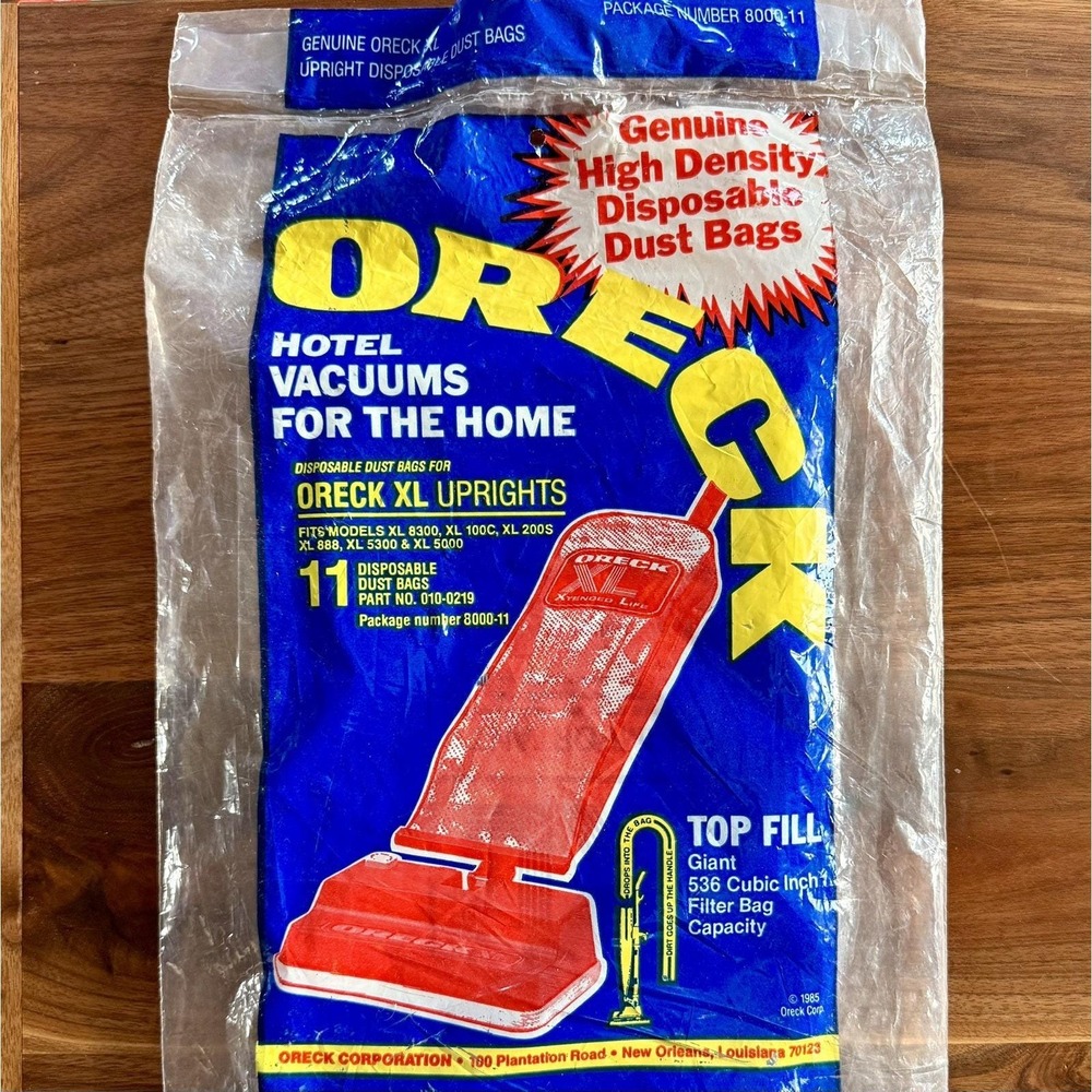 LOT of 3 Oreck Vacuum 1985 Upright Disposable Dust Bags XL Models 8000-11